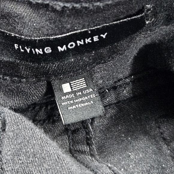 Flying Monkey Jeans Sz 27 (28x30) Black Distressed Skinny Stretch Made in USA - Picture 5 of 10